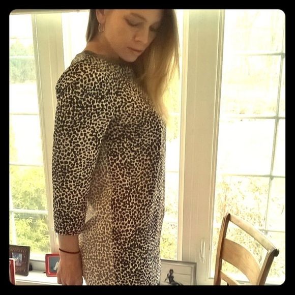 Adrienne Vittadini Shirt Tunic Leopard print Size Medium - Picture 1 of 4